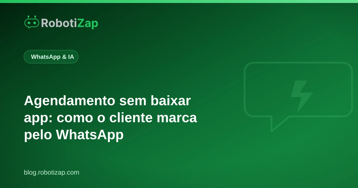 Cliente marcando horário em barbearia pelo WhatsApp no celular, sem baixar aplicativo