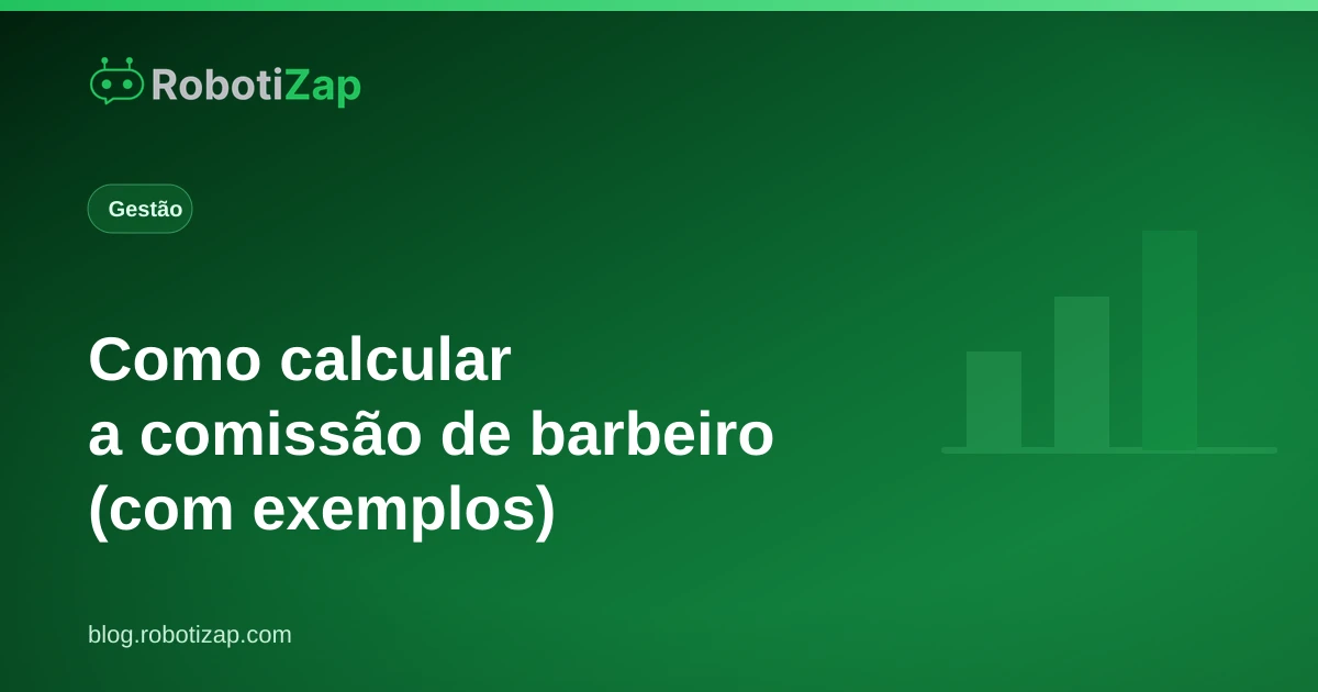 Barbeiro conferindo o cálculo da comissão no celular ao lado da cadeira