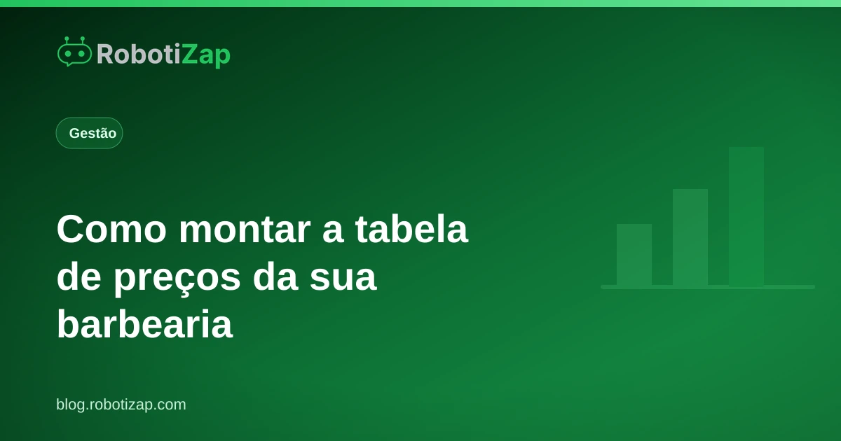 Tabela de preços de barbearia impressa na parede ao lado da cadeira de barbeiro
