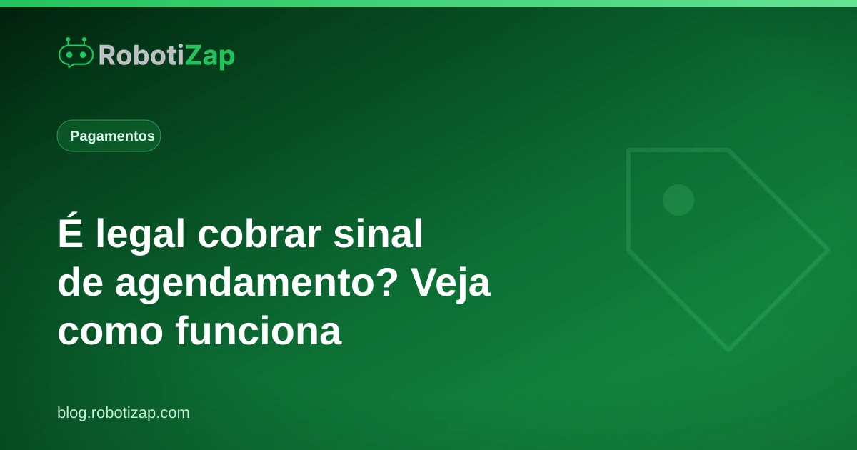 Tela de celular com mensagem de WhatsApp confirmando pagamento de sinal de agendamento em uma barbearia