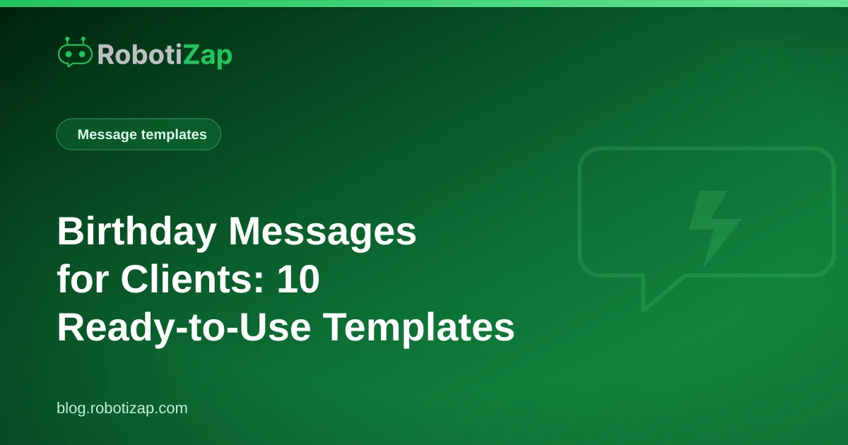 Phone screen showing a birthday message sent to a barbershop client on WhatsApp