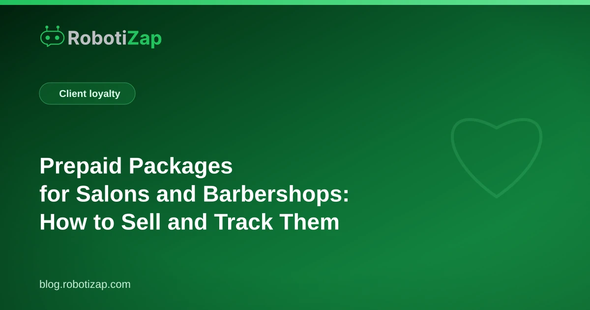 Barbershop front desk with a client buying a prepaid package of haircuts on their phone