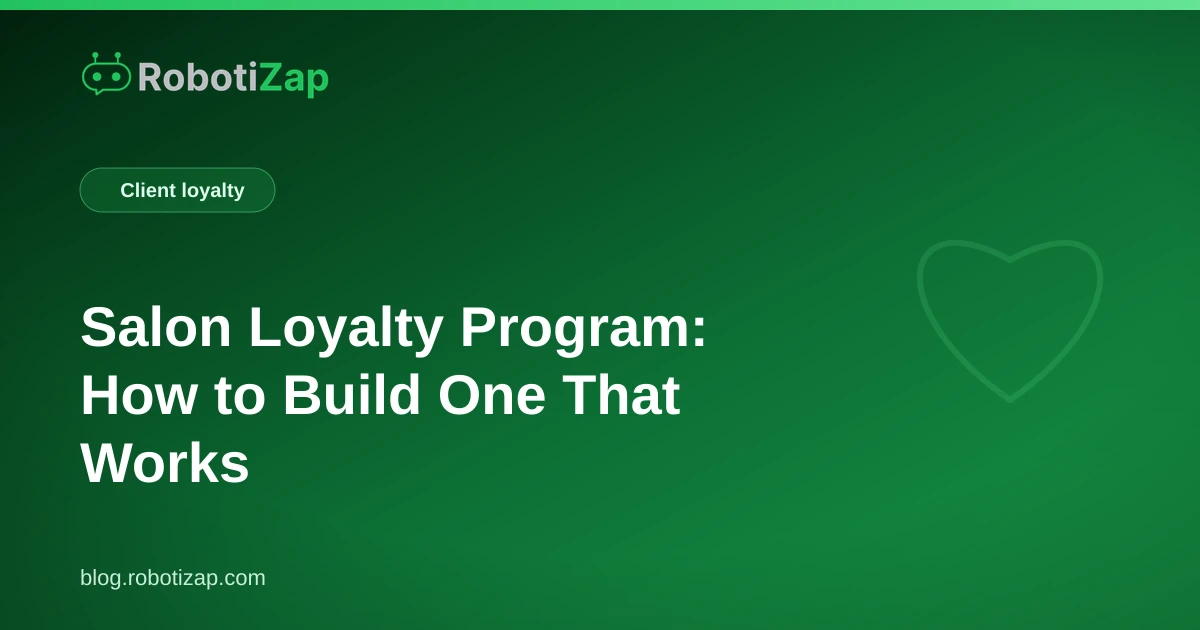 Beauty salon front desk with a client checking her loyalty points on her phone