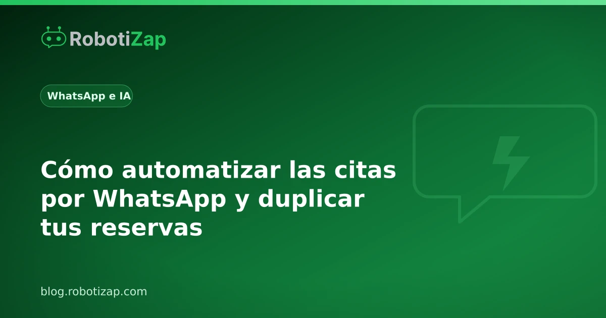 Automatiza tus citas directamente en WhatsApp con RobotiZap