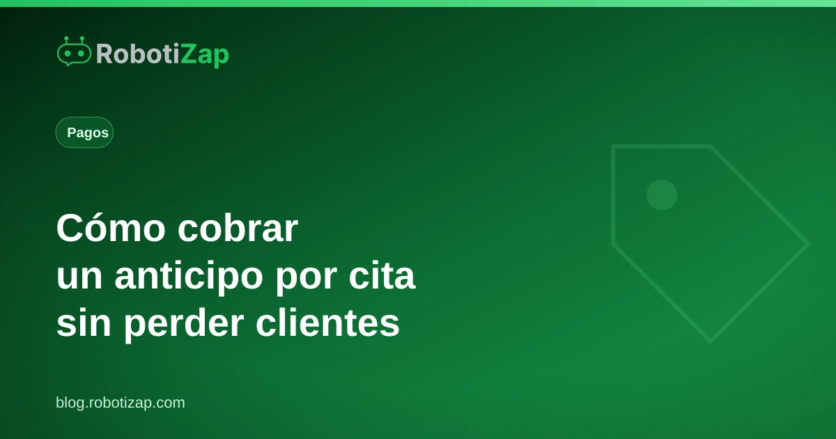 Pantalla de teléfono con una solicitud de anticipo por enlace de pago con tarjeta para confirmar una cita en la barbería
