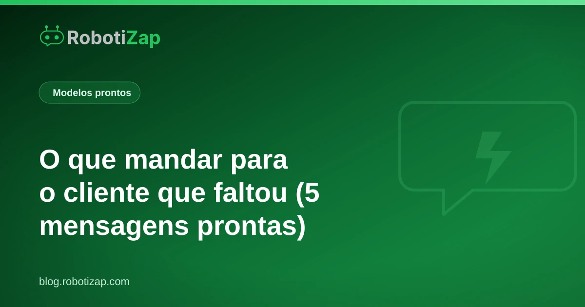 Tela de WhatsApp com mensagem para cliente que faltou ao agendamento na barbearia