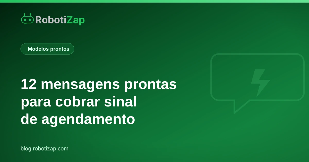 Tela de celular mostrando uma mensagem de WhatsApp pedindo sinal de agendamento com link de pagamento por Pix