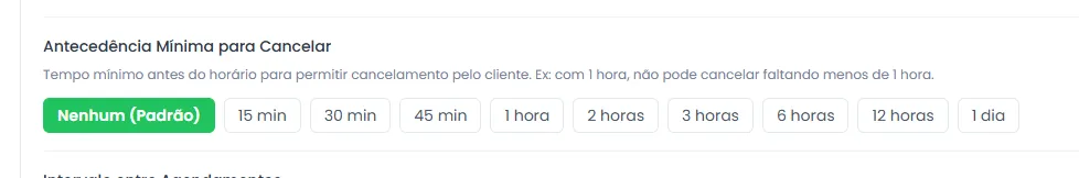 Mensagem com política de cancelamento configurada no RobotiZap